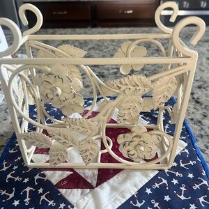 Metal rose napkin holder